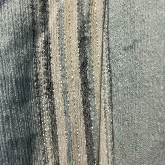 Loft Womens Blouse Size Medium Blue and Sparkle - Picture 3 of 4